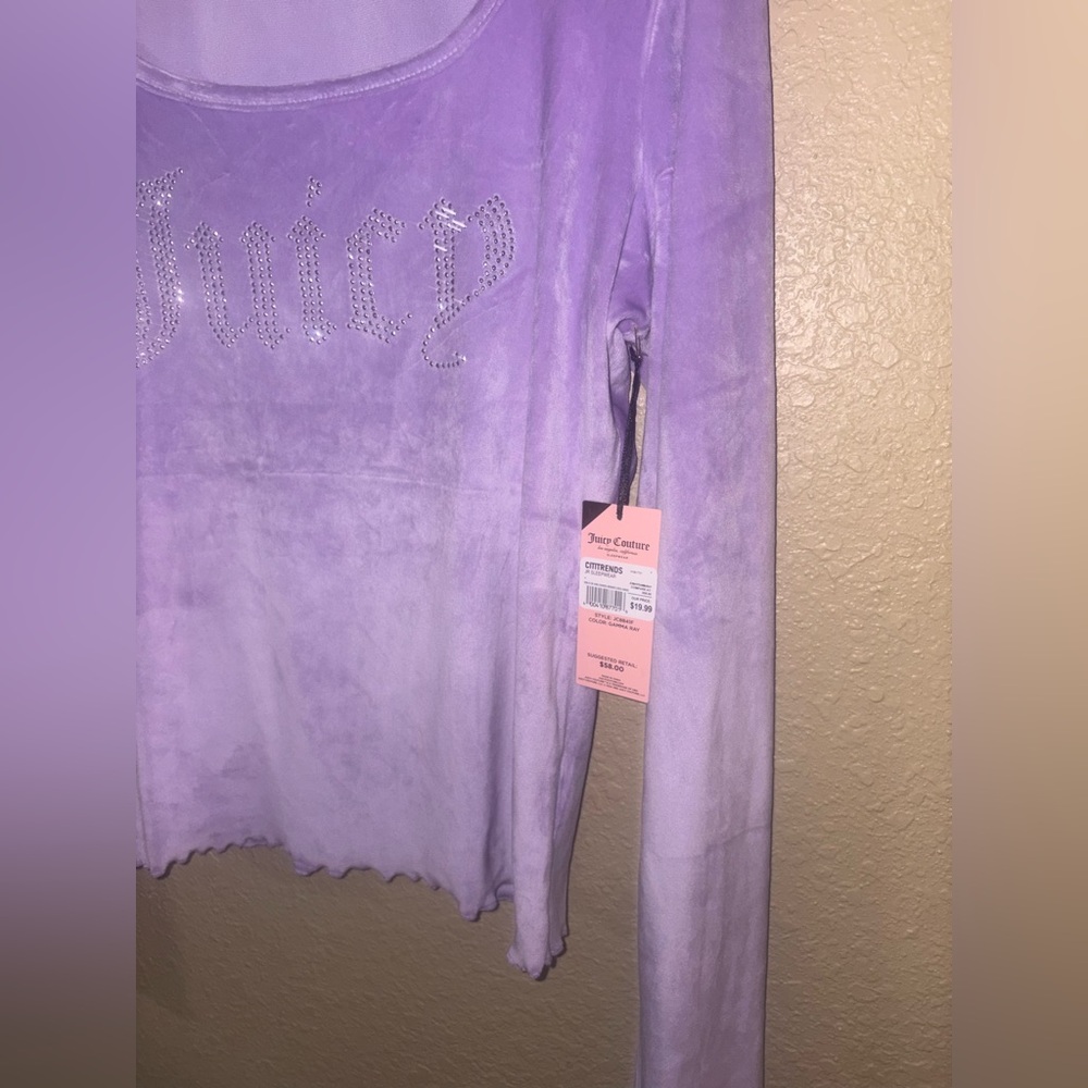 Juicy Couture Purple Long Sleeve Top and Bottoms Sleepwear